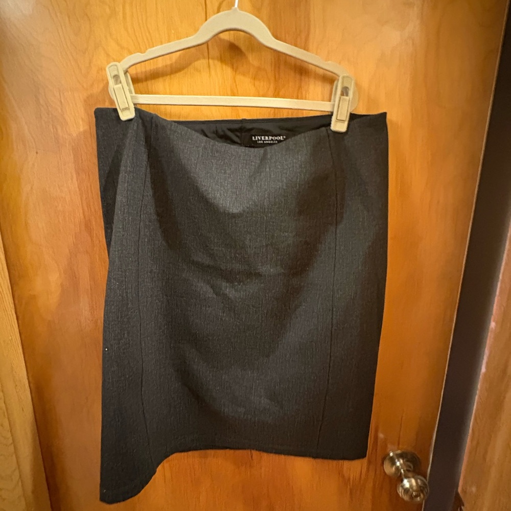 Liverpool Charcoal Pencil Skirt
